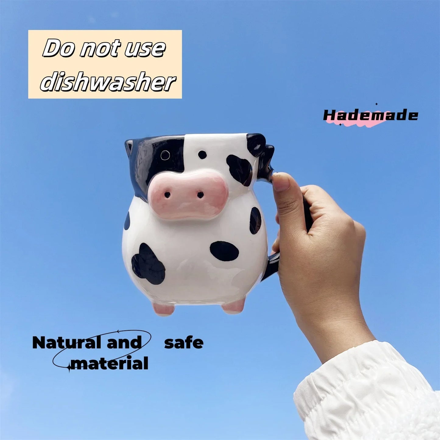 Cartoon Cow Ceramic Mug for cow lovers