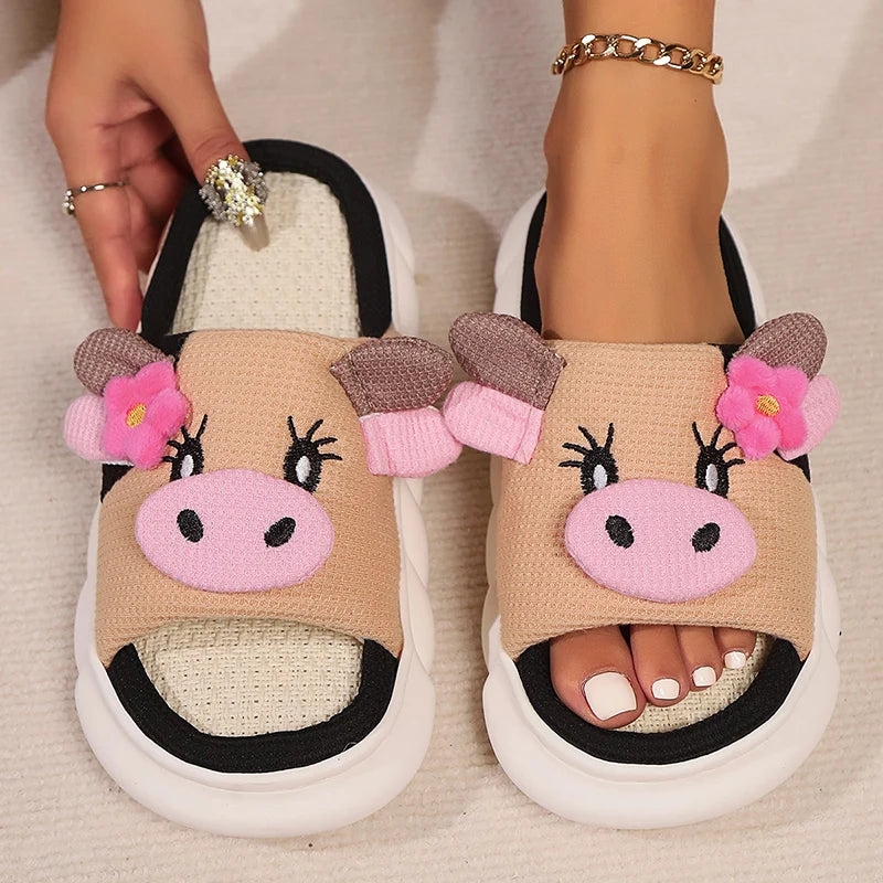 Lovely Cow Indoor House Slippers