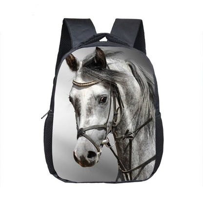 Horse Print Backpack Children School Bags
