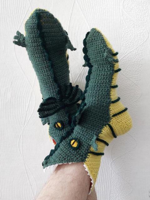 Winter Knitting Hand Crochet Women's Socks 3D Animals