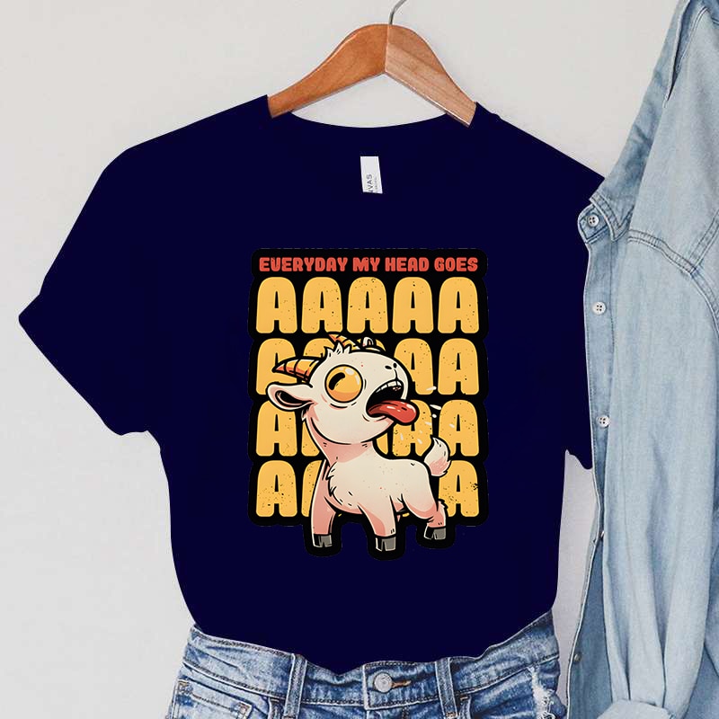 Everyday My Head Goes AAAA Women T-Shirts for Goat Lovers