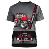 Farm Tractor Pattern 3D Print unisex T-shirt