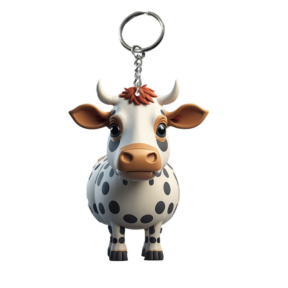 Cow Cartoon Cute Car Keychain ornaments - myfunfarm