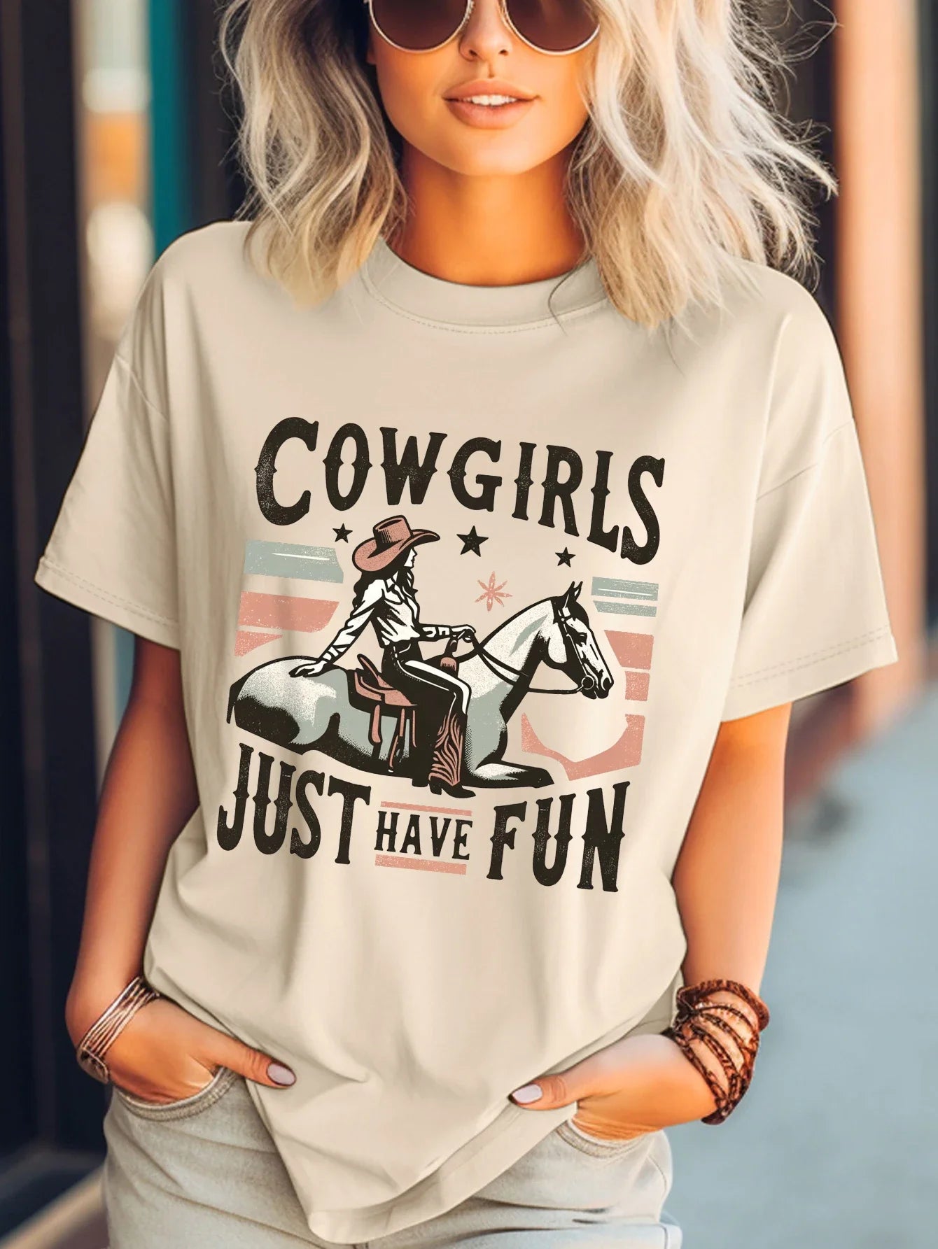 Cowgirls just have Fun Unisex T-shirt For Summer & Spring - myfunfarm