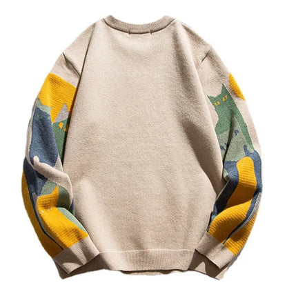 Autumn Knitted Unisex Sweater Cartoon Cat - myfunfarm