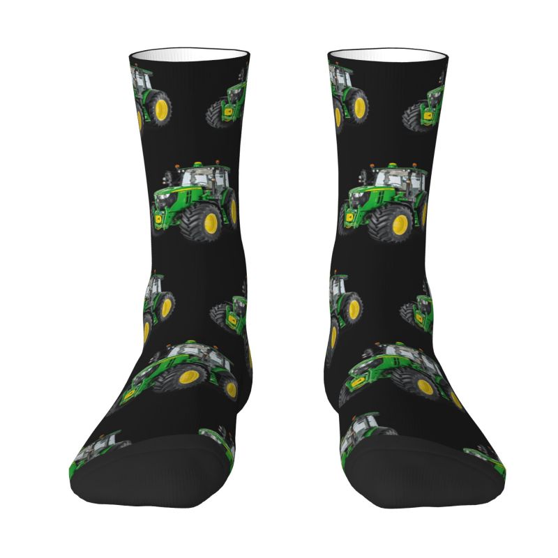 Tractor print Crew Unisex  Socks for farmer
