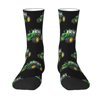 Tractor print Crew Unisex  Socks for farmer
