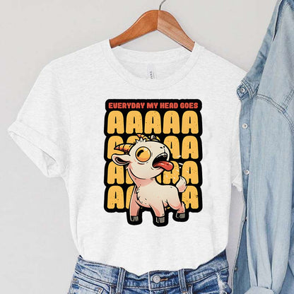 Everyday My Head Goes AAAA Women T-Shirts for Goat Lovers