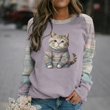 Cute Cat in Sweatshirts painting style