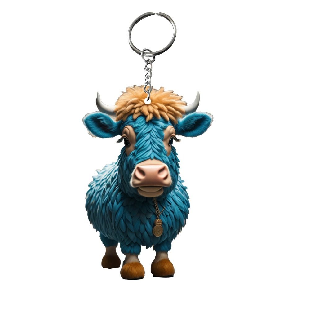 Cow Cartoon Cute Car Keychain ornaments - myfunfarm