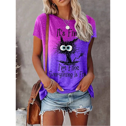 It's fine i'm fine everything is  fine  T-shirt - myfunfarm