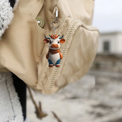 Cow Cartoon Cute Car Keychain ornaments - myfunfarm