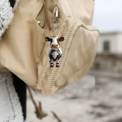 Cow Cartoon Cute Car Keychain ornaments - myfunfarm