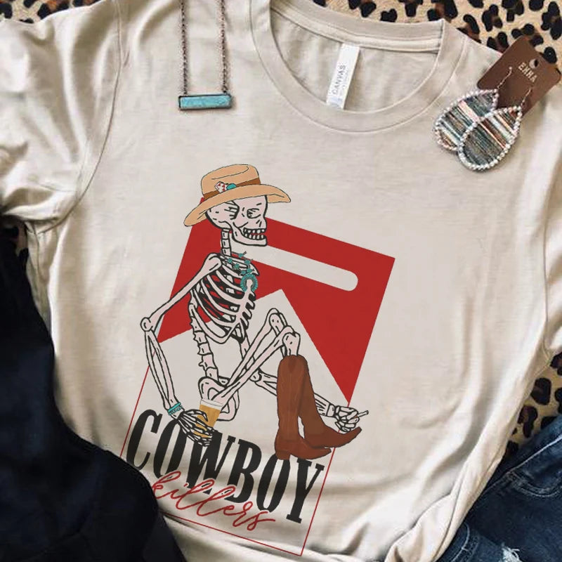 Cowboy Killer Vintage Western Funny T-Shirt Oversized