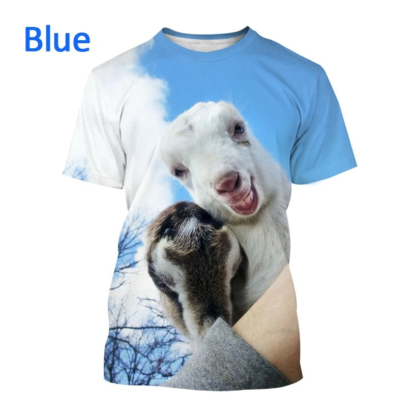 Funny Goat Printing Unisex T-shirt - myfunfarm