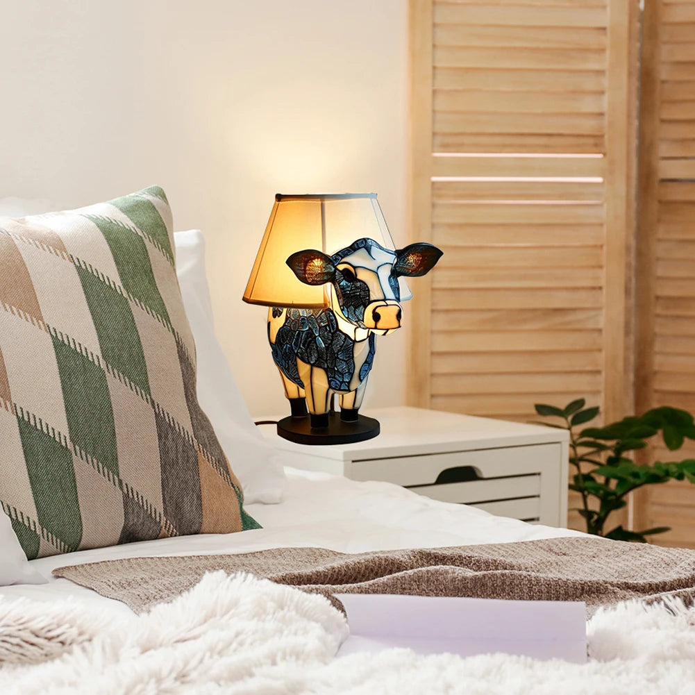 Cow Night Light Cow Room Decor Portable Cow Night Light Gift USB Animal Table Lamp For Bedroom Living Room Daycare Office