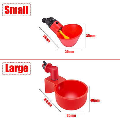 Chicken Drinking Cup Automatic Drinker Chicken Feeder Plastic Poultry Waterer Drinking Water Feeder for Chicks Duck Goose Quail