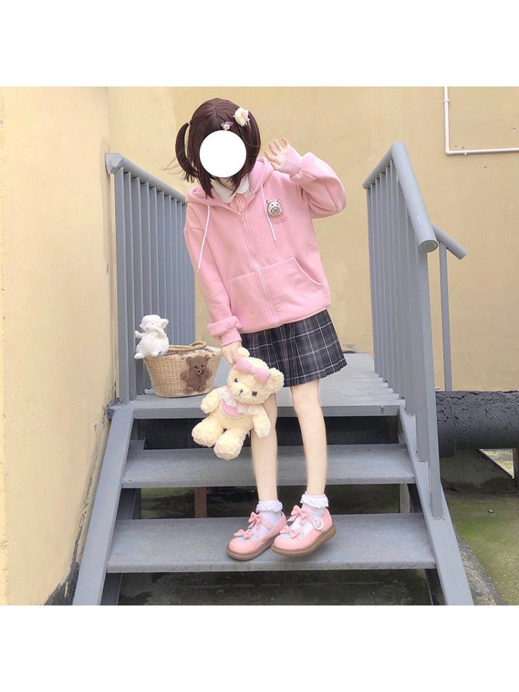 Autumn Winter  Hoodies Cute Pig Ears for Girl - myfunfarm