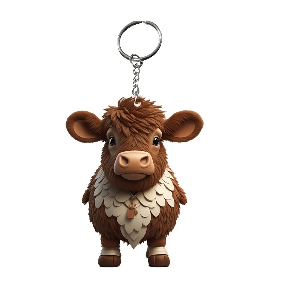 Cow Cartoon Cute Car Keychain ornaments - myfunfarm