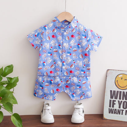 1-6 Year Children Set Hawaiian shirt and Shorts Floral Printed - myfunfarm