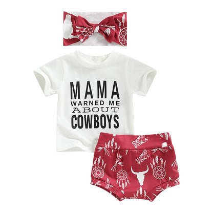 Summer Toddler Newborn Baby Girls Clothes Sets 0-18M Cotton Letter Print