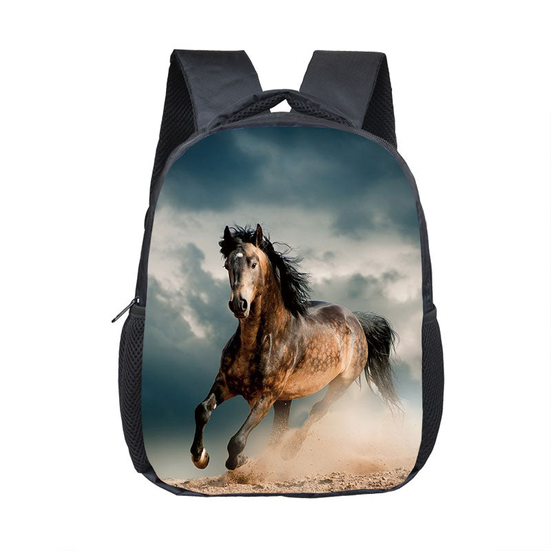 Horse Print Backpack Children School Bags