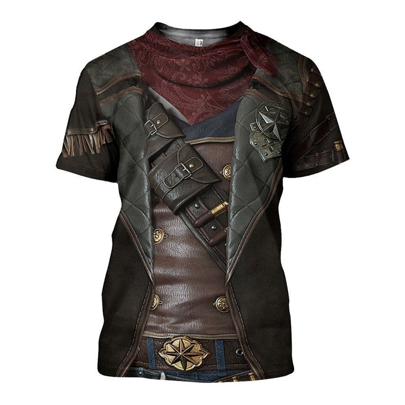 Western Cowboy Graphic Unisex T-Shirt Cosplay Costumes