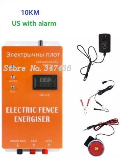 5KM/10/20KM Electric Fence Solar pulse Charger Controller Animal Horse Cattle Poultry Farm Shepherd Alert Livestock Tool