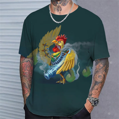 Rooster 3d Print Funny Unisex T-shirt
