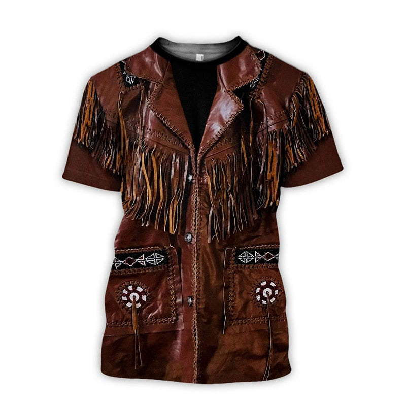 Western Cowboy Graphic Unisex T-Shirt Cosplay Costumes - myfunfarm