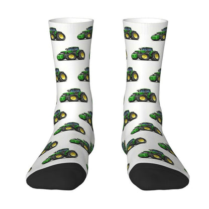 Tractor print Crew Unisex  Socks for farmer