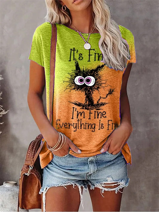 It's fine i'm fine everything is  fine  T-shirt - myfunfarm