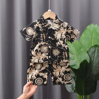 1-6 Year Children Set Hawaiian shirt and Shorts Floral Printed - myfunfarm