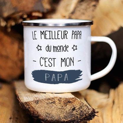 Best Dad In The World Camping Mug  Gift for Papa