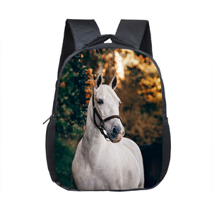 Horse Print Backpack Children School Bags