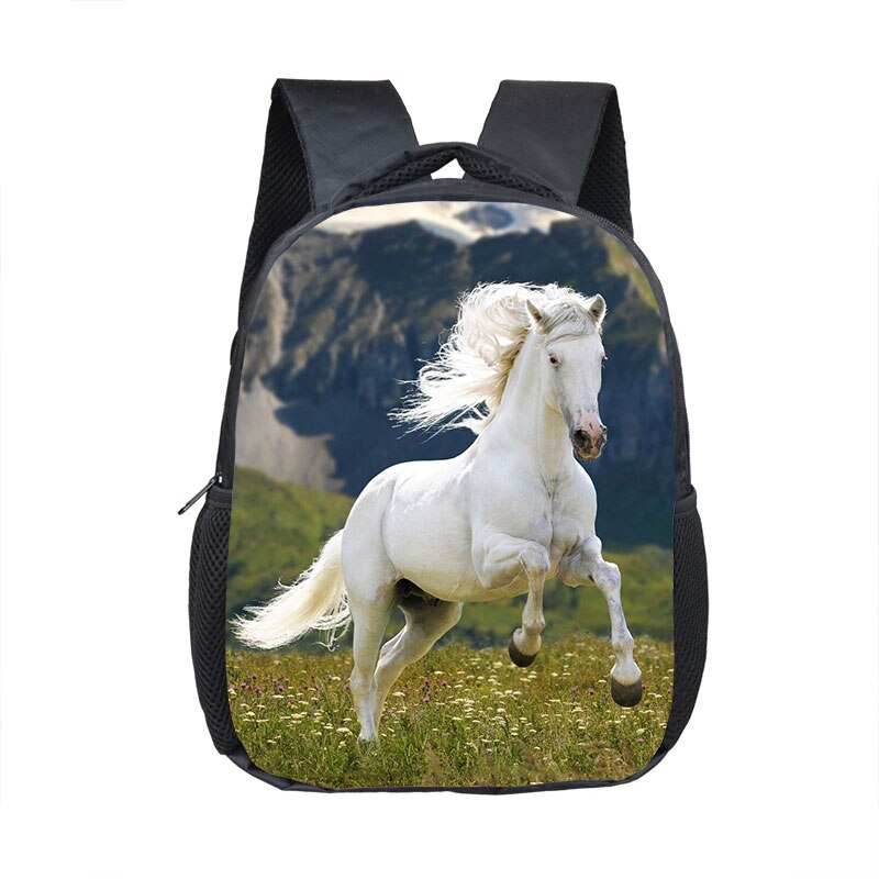 Horse Print Backpack Children School Bags