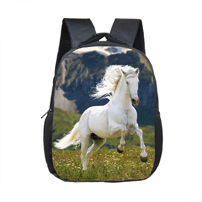 Horse Print Backpack Children School Bags