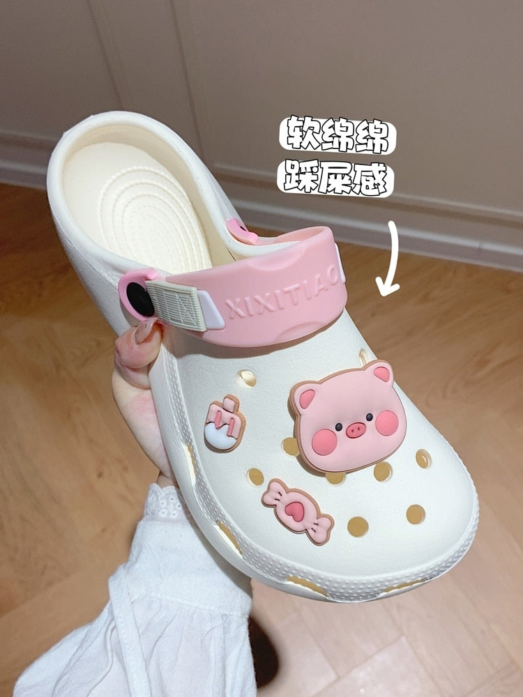 Soft Cute Pink Pig - Sandals Summer For Women - myfunfarm