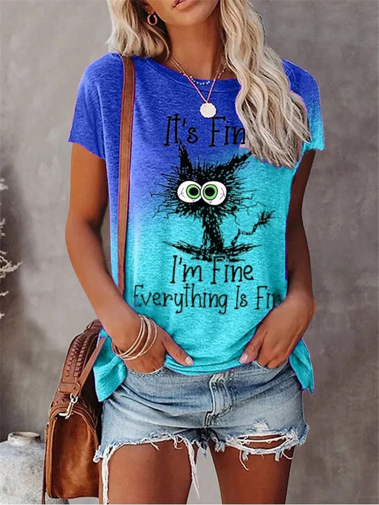 It's fine i'm fine everything is  fine  T-shirt - myfunfarm