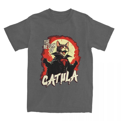 The Return Of Vampurr Cat Dracula Halloween T Shirt Cotton - myfunfarm