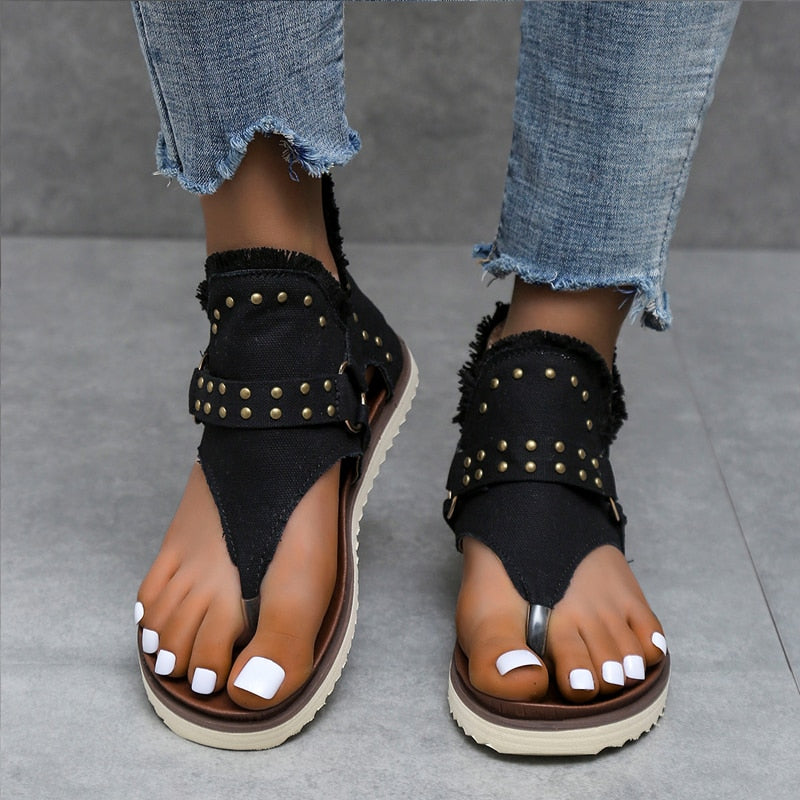 Summer Fip Flops Denim Sandals Ladies - myfunfarm