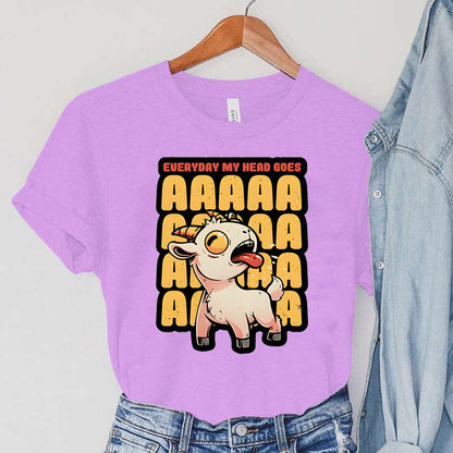 Everyday My Head Goes AAAA Women T-Shirts for Goat Lovers