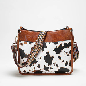 PU Leather Crossbody Messenger Bags Lady Cow pattern