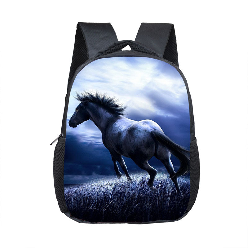 Horse Print Backpack Children School Bags
