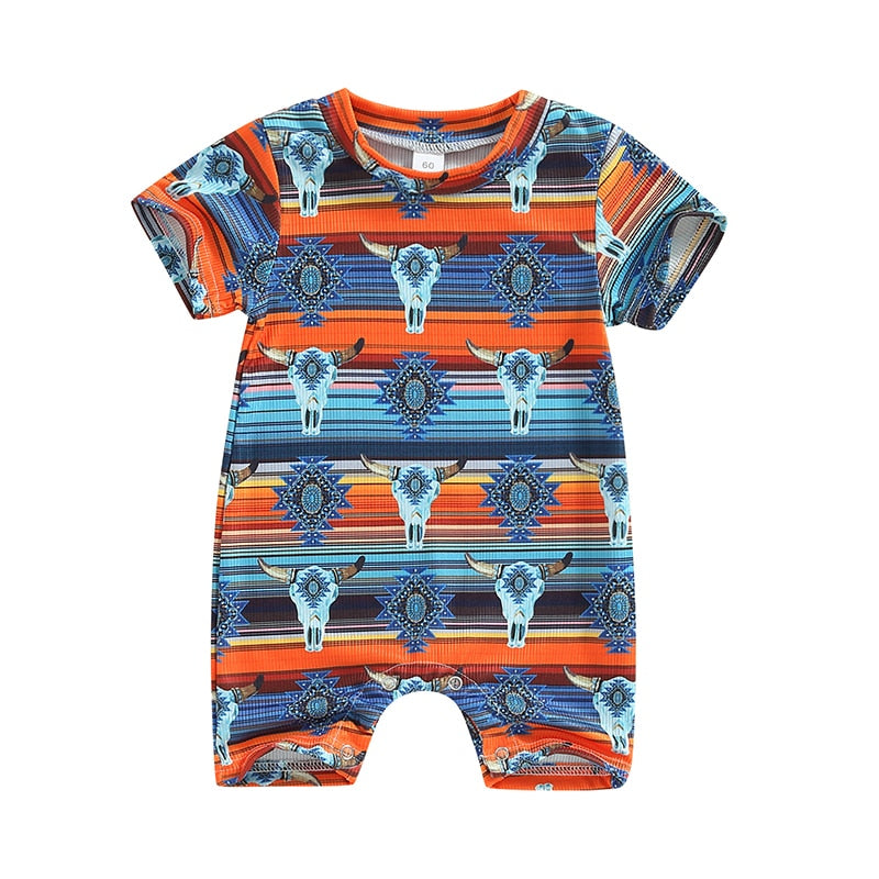Summer Toddler Newborn Baby Boy Girl Clothing 0-18M Cattle Letter Print - myfunfarm