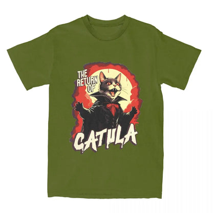 The Return Of Vampurr Cat Dracula Halloween T Shirt Cotton - myfunfarm