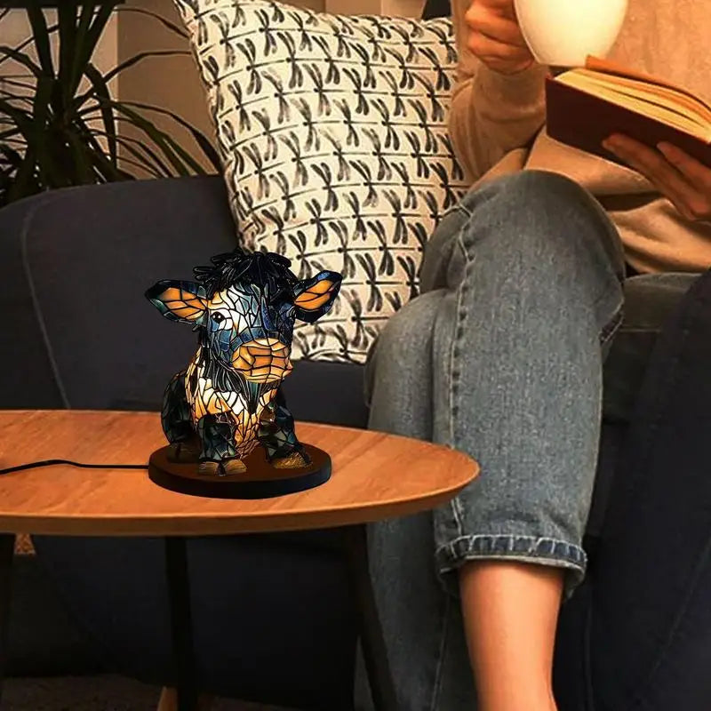 Cow Bedside Lamp 3D Cow Lamps For Bedrooms Cow Light Nightstand Lamp Table Lamp For Bedroom Western Lamps For Living Room Desk