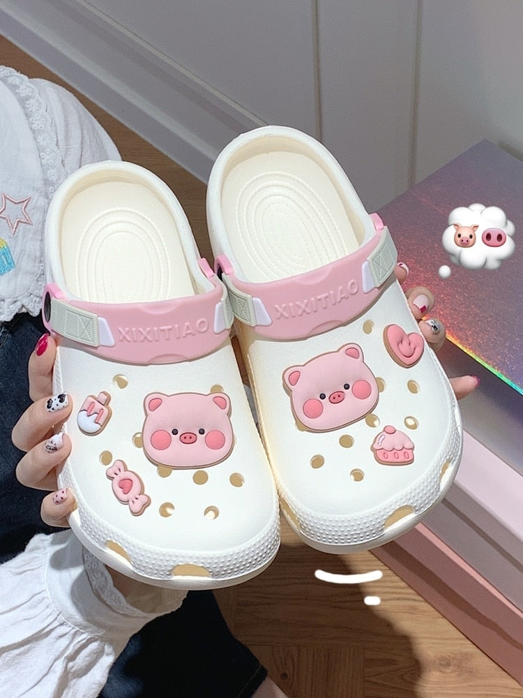 Soft Cute Pink Pig - Sandals Summer For Women - myfunfarm