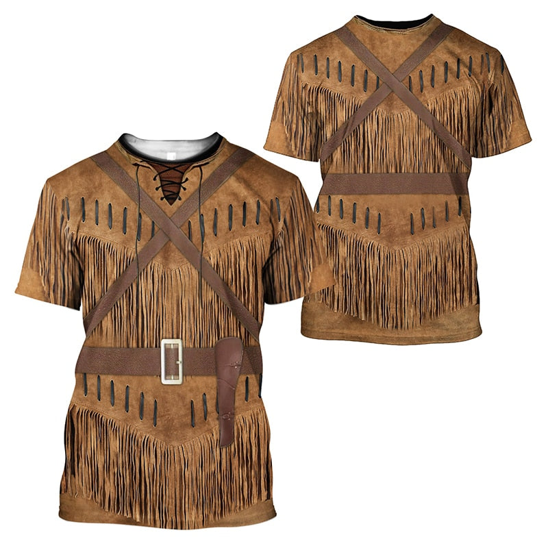 Western Cowboy Graphic Unisex T-Shirt Cosplay Costumes - myfunfarm