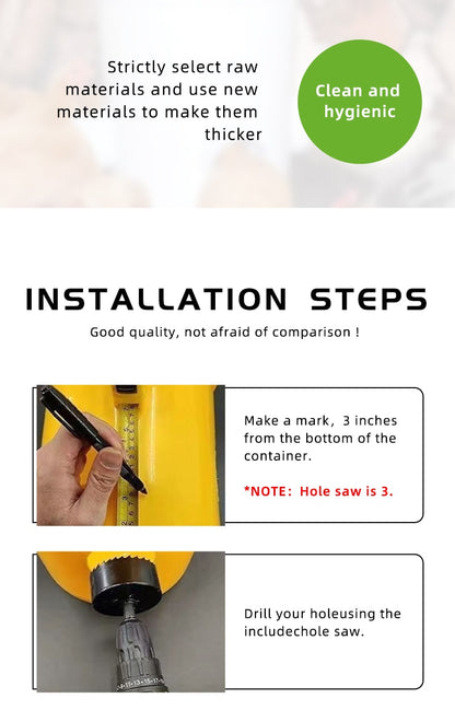 DIY Chicken Pro Feeder Pigeon Feeder Port Gravity Feed Plastic Kit Buckets Barrels Bins Troughs Farm Poultry Feeding Supplies - myfunfarm
